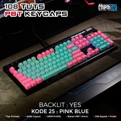 Keycaps Pink Blue 108 Tuts PBT OEM
